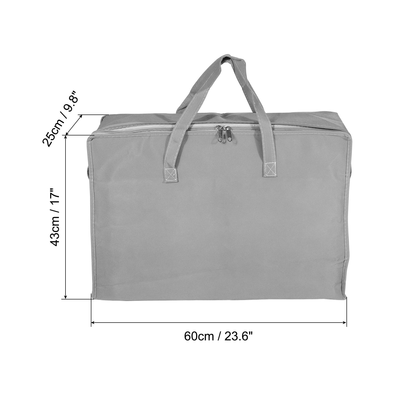 Unique Bargains Waterproof Foldable Clothes Bag with Handles Light Gray 23.6"x9.8"x16.9"