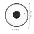 1pc Tempered Glass Pot Lid Transparent Visual Pot Cover Kitchen