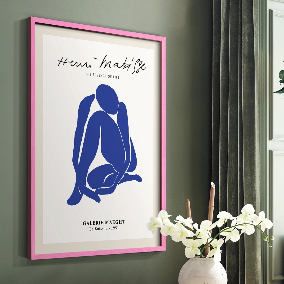 Matisse CXVI Framed Print in Pink Solid Wood 11 x 14 Framed Print