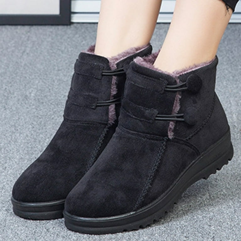 Outdoor Comfortable Women s Cotton Round Winter Boots Velvet Toe Snow Shoes Warm Thick Boots Plus Women s Boots Womens Boots 11 Wide Width Insulated