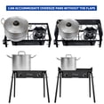thumbnail image 6 of Flame King Standup 2 Burner Camp Stove, Propane Camping Stove, 200K BTU, Black, 31” x 16” x 35”, 6 of 13