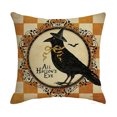 thumbnail image 3 of Toystoory Funda de almohada decorativa, decoración de Halloween, funda de almohada acogedora con patrón de calabaza, funda de cojín cuadrada para sofá, Decoración del hogar diez SXYM42 Toystoory HA060851-10B, 3 of 6