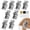 Silver, variant on 8 Pack Folding Hinge Bracket (Black/Gold/Silver) 0-90 Degrees Self-Lock Hinge with Screws for Folding Table Legs, Heavy-Duty Extension Support Bracket