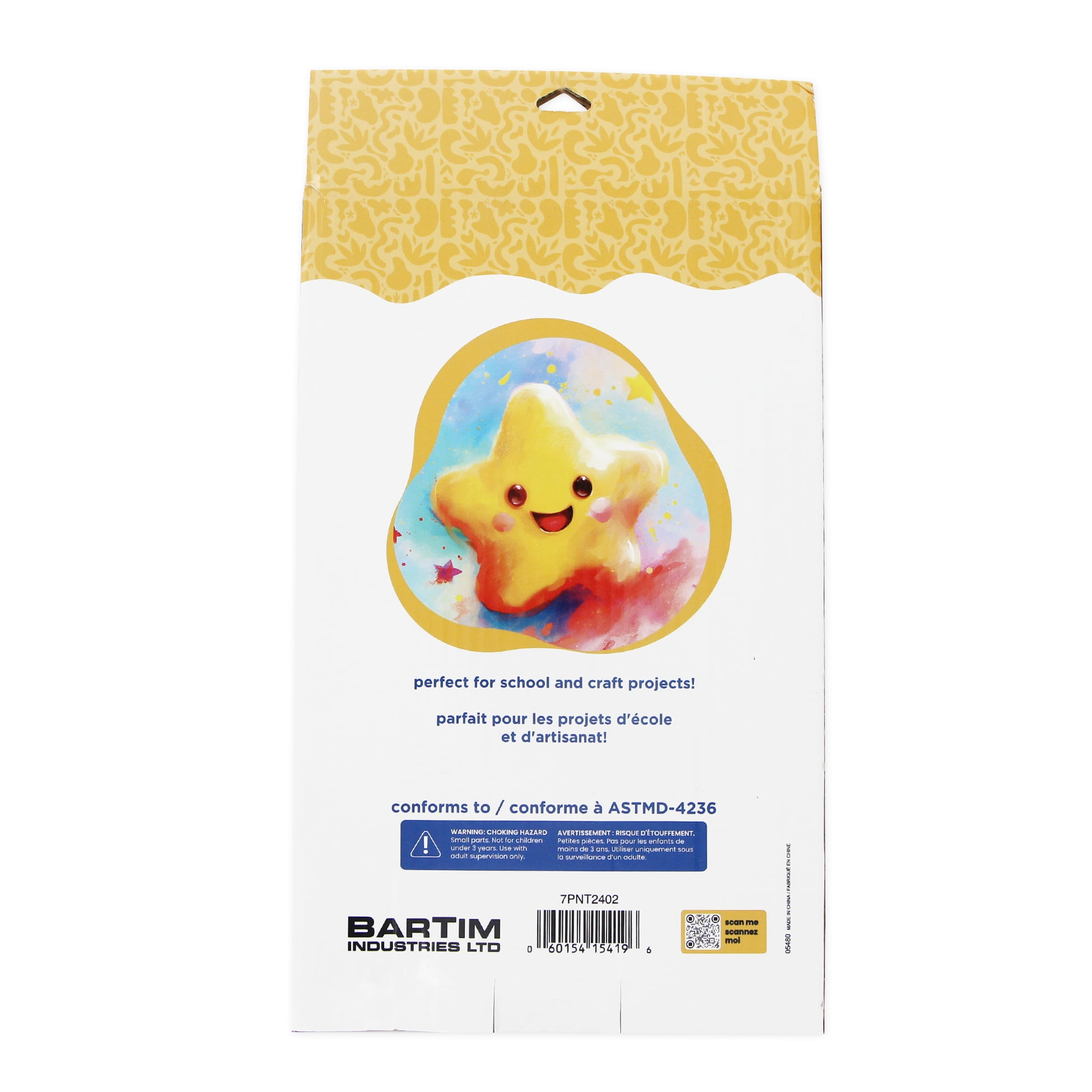 Pack économique de peinture à la détrempe lavable TINY HANDS — 24 couleurs (à partir de 3 ans) WASHABLE PAINT 24PC