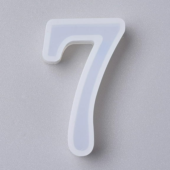 10Pcs Number Silicone Molds Number Food Grade Silicone Molds Num.7 Resin Casting Molds for Chocolate Candy Topper Gum Paste Polymer Clay Sugar Craft Valentine's Day Elegant Gifts