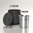 thumbnail image 3 of HOMCOM 2.6 Gal Outdoor Cooler Side Table with Ice Bucket Lid Charcoal Gray, 3 of 8