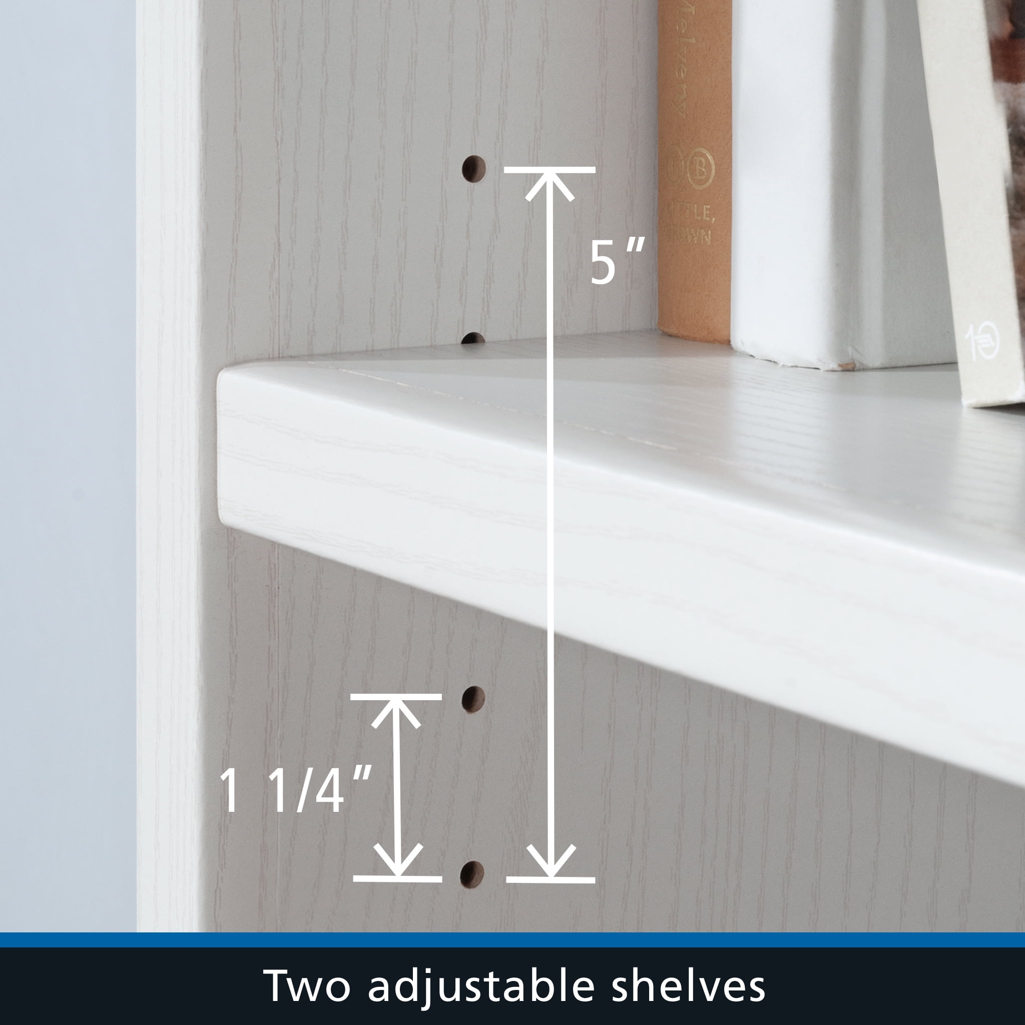 Mainstays Westley 3 Shelf Bookcase, White Finish