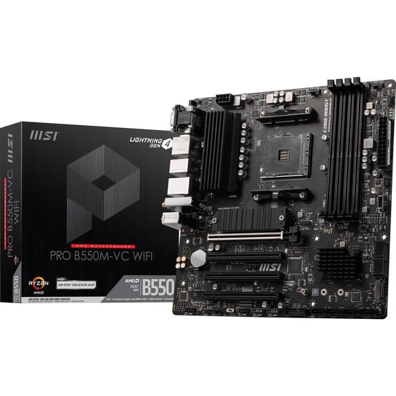 MSI PRO PRO B550M-VC WIFI AM4 AMD B550 SATA 6Gb/s MATX AMD Motherboard