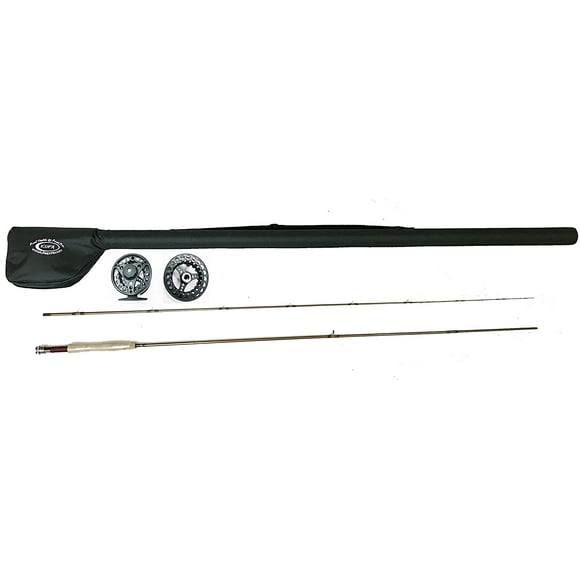 KUFA Sports 9ft Graphite Fly Fishing Rod (2-Section,Line Weight #5/6), Aluminum Fly Reel with extra spool & Carry Case combo KFL9256+FR56(S)+FL98