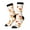 3 Black, variant on Cute Fox with Heart Pattern Sport Socks for Women and Men Crew Socks Sporty Calf Socks Casual Socks