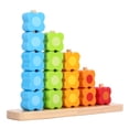 thumbnail image 1 of Rompecabezas de formas matemáticas, rompecabezas de números de madera, juguetes educativos Montessori, juguetes apilables de madera de grado profesional, 1 of 14