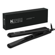 KIPOZI 1 Inch Ceramic Plates Flat Iron Hair Straightener Adjustable Dual Voltage Travel