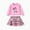 Pink, variant on Disney Frozen Girls Dresses Sets Elsa Graphic Crewneck Crop Sweatshirt and Plaid Skirt Outfits Toddler Kids 3-4T