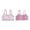 Pink, variant on lnmuld Teen Girls Spaghetti Strap Sports Bra Cropped Training Top with Removable Pads 2 Pack Size:12-14 Years