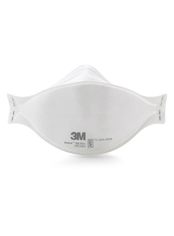 3M Aura N95 Particulate Respirators, 9205+, White, Pack Of 440 Respirators