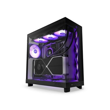 NZXT H6 FLOW RGB Compact Dual-Chamber Mid-Tower Airflow Case, Black, CC-H61FB-R1