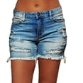 thumbnail image 4 of High Elastic Denim Shorts Irfora Azul claro S, 4 of 4