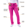 thumbnail image 4 of Adar Pro Scrubs For Women - Skinny Leg Yoga Scrub Pants, 4 of 8