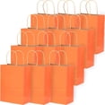 thumbnail image 4 of Large Kraft Paper Bags with Handles 13"x10"x5" 32pcs Gift Paper Bag Orange Solid Color Bags（Large Size）, 4 of 11