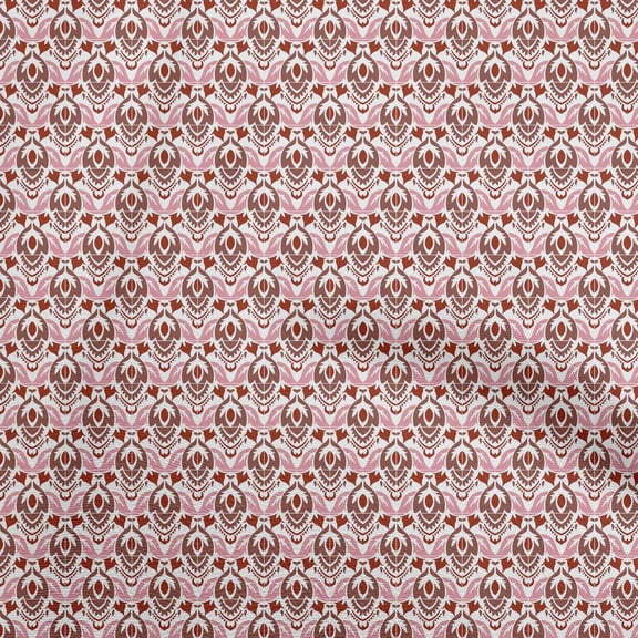 oneOone Viscose Chiffon Brown Fabric Asian Block Print Tile Quilting Supplies Print Sewing Fabric By The Yard 42 Inch Wide