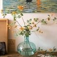 thumbnail image 3 of Faux Silk Artificial German Clematis Flower Stem in Orange 40" Tall, 3 of 4