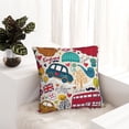 thumbnail image 6 of Fuzoiu London Symbols Print Square Pillow Cover,Hidden Zipper Design,Luxury Square Pillow Case, Throw Pillow,Couch Cushion-20"x20", 6 of 7