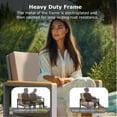 thumbnail image 3 of JXXM 5-Piece Metal Patio Furniture Set with Fire Pit Table & Cushions,Brown, 3 of 8