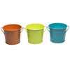 TIKI Brand Citronella Wax Candle Metal Buckets, 4 oz, Orange/Blue/Lime, Pack of 3