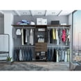 thumbnail image 2 of Tuhome Furniture Plego 69"W - 118"W Bedroom Closet System in Dark Walnut Cognac, 2 of 4