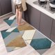thumbnail image 5 of Alfombra de tiras largas con diseño geométrico de dibujos animados, felpudo absorbente para baño, cocina, suelo, puerta de inodoro, felpudo de entrada, 5 of 5