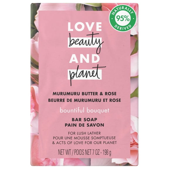 Love Beauty and Planet Bountiful Bouquet Bar Soap Murumuru Butter and Rose 7 oz