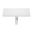 thumbnail image 6 of Furinno Claude 2-Tier White Coffee Table, Mid-Century Style Coffee Table with Wooden-Legs, Side Table with Open Shelf, for Living Room, Bedroom, Home Office, Light Marble, 6 of 6