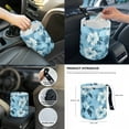 thumbnail image 7 of Jeiento Blue Hibiscus Flowers Car Seat Cover with Steering Wheel Cover Seat Belt Strap Pad Handbrake Gear Shift Knob Cover Rubbish Bin Armrest Cover Auto Rearview Mirror Cover Coasters 14 PCS, 7 of 7