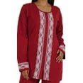 thumbnail image 6 of Moomaya Womens Solid 2 Pcs Nightwear Set Sleepwear Top & Pajama PJ NightSets, 6 of 8