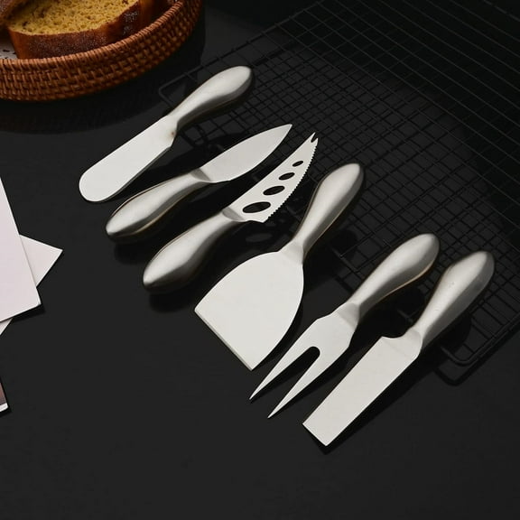 Set of 6 Pcs Cheese Knife Accessories,Cheese Spreading Knife for Cheese Slicer and Butter Cutter,Stainless Steel Cheese Knife for Gift