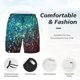 thumbnail image 3 of Balery Colorful Rainbow Glitter Bañador para hombre, shorts de playa de secado rápido con entrepierna y forro de compresión-XX-Large, 3 of 6