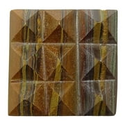 Harmonize Tiger Eye 9 Tiles Pyramid Reiki Spiritual Gemstones Reiki Healing Crystal Energy Generator
