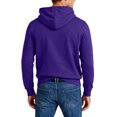 thumbnail image 3 of Unisex Leisure Sports Hooded Hoodie Jacket with Pockets - Purple M, 3 of 4