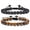 2 pcs Tiger Eye&Lava Rock, variant on Anxiety Lava Rock Rope Bracelets for Women Men Beaded Tiger Eye Adjustable Jewelry Birthday Gifts for Men Boys Husband Boyfriend Ages 14-16