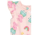 thumbnail image 2 of Peppa Pig Little Girls French Terry Sleeveless Romper Pink 6, 2 of 5