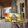 thumbnail image 4 of Hello Fall Autumn Basenji Pumpkins Pickup Truck Landscape Wood Sign African Barkless Dog Lover Hanging Wall Home Decor - 13011, 4 of 5