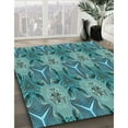 thumbnail image 2 of Ahgly Company Indoor Rectangle Patterned Blue Turquoise Green Area Rugs, 5' x 8', 2 of 6