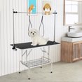 thumbnail image 2 of Gymax Table de Toilettage pour Animaux Réglable avec Cadre Métallique en Forme de H Robuste et Résistant, 2 of 10