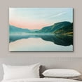 thumbnail image 3 of wall26 Canvas Print Wall Art Pastel Sunset Sky Mountain Valley Lake Nature Wilderness Photography Realism Earth Scenery Rustic Scenic Landscape Colorful for Living Room, Bedroom, Office - 12"x18, 3 of 5
