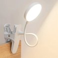 thumbnail image 1 of Lámpara de lectura giratoria - 1 unidad - Lámpara de lectura recargable por USB - 3 modos de luz - Brazo flexible de 360° - Blanca - Lámpara de lectura para cama - Lámpara de escritorio, 1 of 5