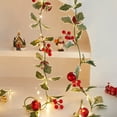 thumbnail image 6 of PALIFEUR Christmas Garland with Lights - 6.6ft Pre-Lit Artificial Christmas Garlands Battery Operated Led Lighted Garland for Mantle Fireplace Banister Indoor Outdoor Christmas Decorations, 6 of 7