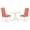 White and Pink, variant on Pemberly Row 3-piece Dining Set with Leather Seat in White/Pink