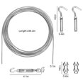 thumbnail image 2 of CHUANK 20ft Stainless Steel Clotheslines  Heavy Duty Windproof Clothes Rope Cable Non-Slip, 2 of 5