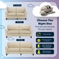 thumbnail image 5 of Serta Copenhagen 61" Rolled Arm Sofa, Easy Care Polyester, Loveseat or Couch for Small Spaces, Beige, 5 of 16