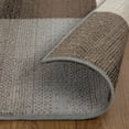 thumbnail image 4 of 8' Square Grey-Brown Square Patchwork Power Loom Stain Resistant Area Rug, 4 of 4